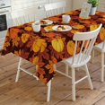 thumbnail image 2 of Fall Tablecloth Orange Pumpkin Square Table Cloth 60x60 Inch Autumn Maple Leaves Tablecloths Thanksgiving Holiday Decorative Table Cover for Dining Table Holiday Party Indoor Outdoor, 2 of 5