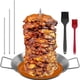 thumbnail image 1 of Fiudx Parrilla Vertical para Brochetas, Brochetas de Acero Inoxidable de 25 Cm, Clavos Desmontables para Pollo y Carne Enteros, Cocción Uniforme y Rápida Disipación Del Calor, Ideal para Barbacoa y P, 1 of 7