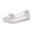White, variant on Fesfesfes Womens Dress Shoes Almond Toe Bow Seasons Sandals Rhinestone Mesh Pearl Peas Shoes 39(7)