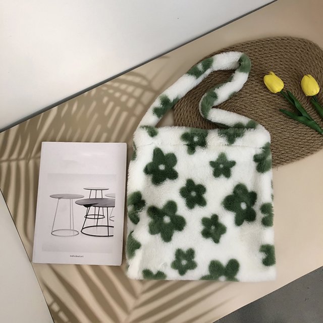 Bolsa de mano de moda para mujer bonitos de hombro de felpa para otoño e invierno gran capacidad JShteea Para Estrenar