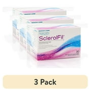 (3 pack) ScleralFil Preservative Free Saline Solution, 0.34 Fl Oz Vials, 30 Count