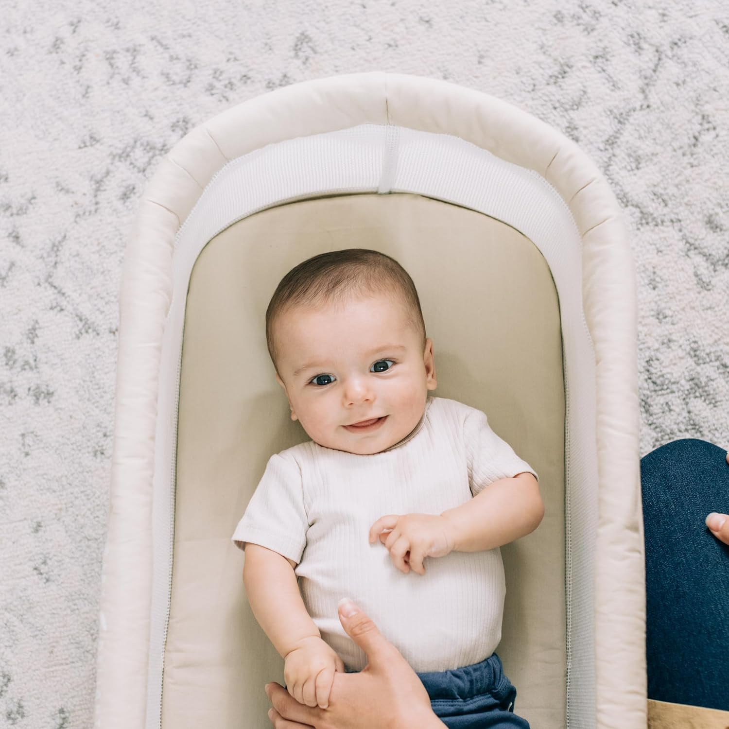Baby Delight Snuggle Nest Portable Infant Bassinet - Organic (Unisex)