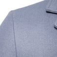 thumbnail image 6 of Big and Tall Trench Coat Men Wool Long Peacoat Business Casual Dress Coat Button Down Thicken Warm Cozy Outerwear with Pockets, 6 of 8