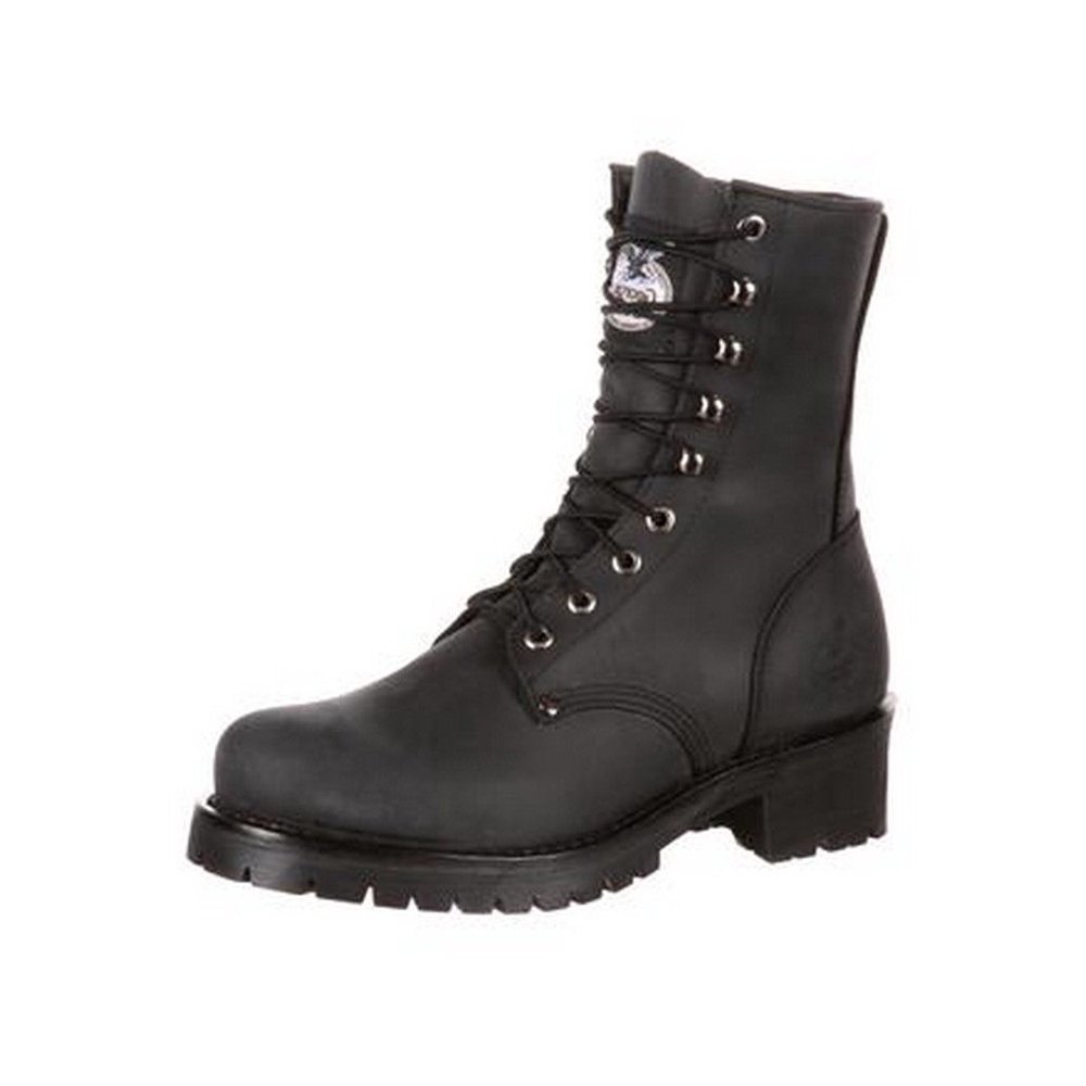 georgia black logger boots