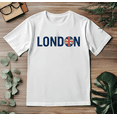 thumbnail image 3 of Playera Blanca Camiseta Unisex Estampado London, 3 of 4
