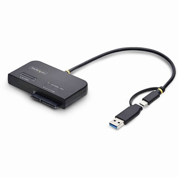 StarTech USB-C/USB-A to M.2 NVMe and 2.5in/3.5in SATA Adapter, 10Gbps, Tool-Free External SSD Hard Drive Reader, B M/M-Key