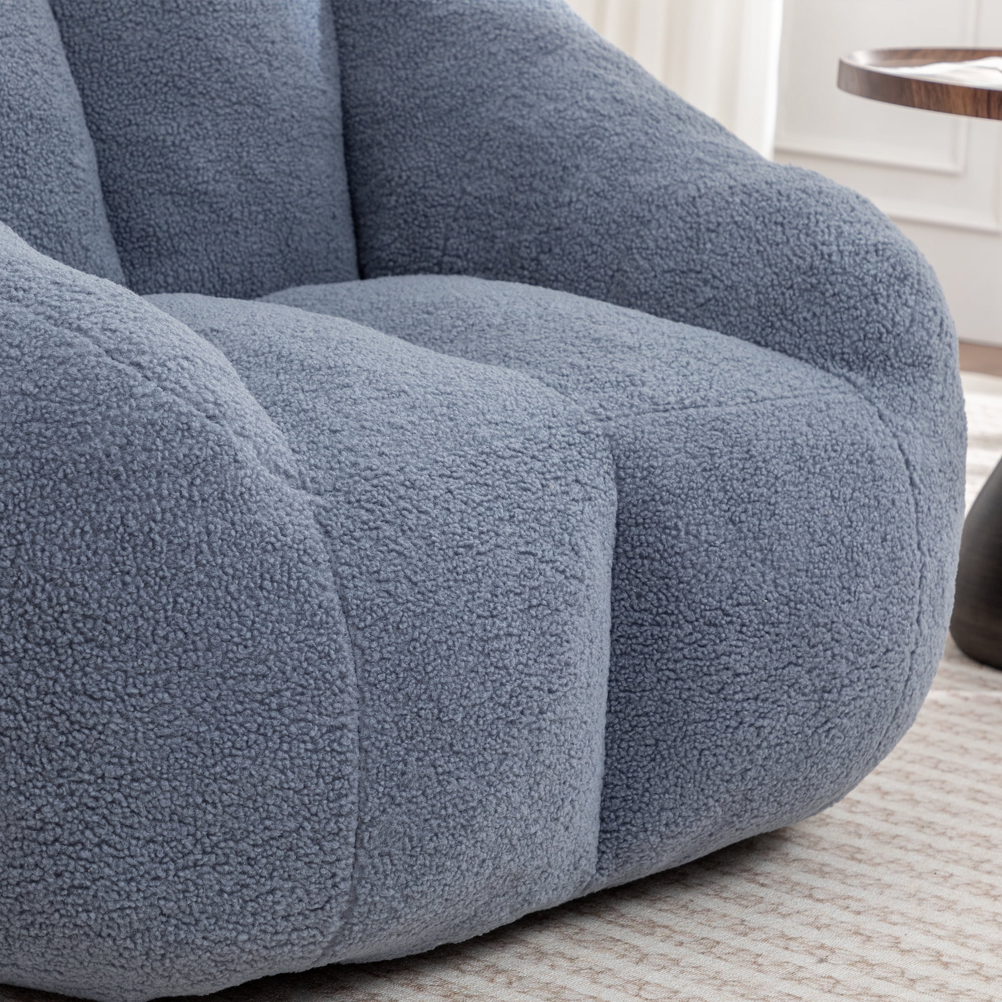 Jopath Bean Bag Chair for Adults and Kids,Oversized Bean Bag Sofa with Tufted Soft Stuffed Filling and High-Density Foam,Lazy Sofa Floor Sofa for Living Room Bedroom,Light Blue