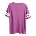 thumbnail image 6 of Wlynlyn Womens T Shirts Plus Size Crew Neck Color Block Summer Tops Casual Fashion Short Sleeve Loose Fitted Tees, 6 of 6