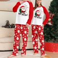 thumbnail image 5 of SILVERCELL Christmas Pajamas for Family,Santa Claus Pattern Tops Pants Set or Jumpsuit Matching Family Sleepwear, 5 of 5