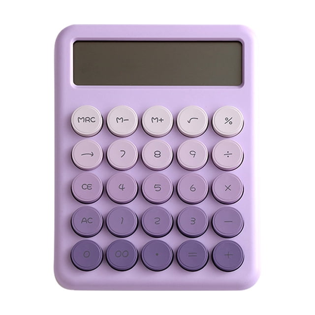 Calculator,Button Cute Suitable Office Cute D Suitable Kids 12 Display Round Lcd Display 12 Lcd Display Button Round Button