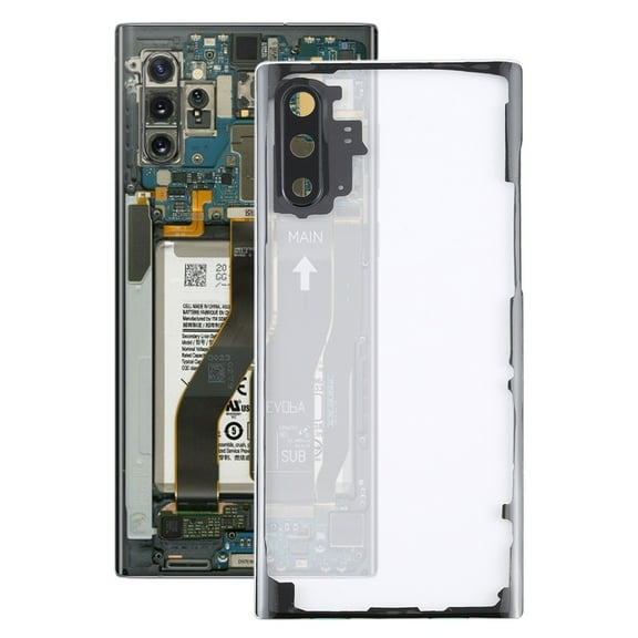 Cellphone Repair Parts For Samsung Galaxy Note 10 N970 N9700 Transparent Battery Back Cover with Camera Lens Cover