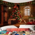 thumbnail image 4 of 3D Tapiz De Navidad Decoración Para Colgar En Para El Dormitorio Sala De Dormitorio Central De De 71 Pulgadas Árbol de navidad 1 BLESIY Tapicería de pared navideña, 4 of 6