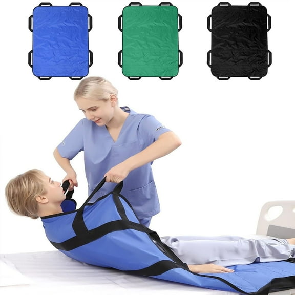 48 x 40 Inch Repositioning Bed Pad with Handles - Reusable & Washable Incontinence Underpad for Home, Hospital, Elderly and Patient Care