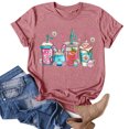 thumbnail image 4 of YDLCAFD Chemises de Golf Amusantes pour Femmes Blouse Décontractée pour Femmes Impression de Pâques Col Rond Manches Courtes Tee Tops Tunique Tops Décontractés T-Shirts Graphiques pour Femmes, 4 of 4