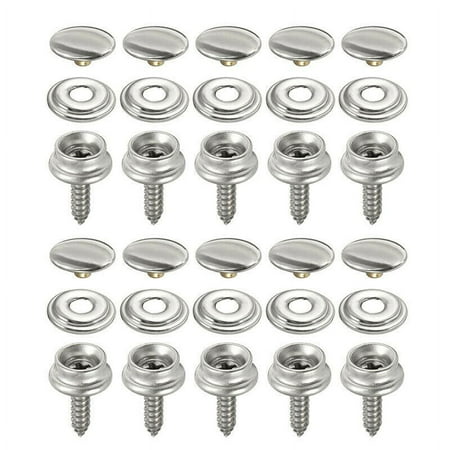 

30Pcs Snap Fastener Stainless Canvas Screw Kit for Tent Boat Marine