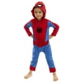 thumbnail image 3 of Marvel Avengers Spider-Man Toddler Boys Zip Up Cosplay Coverall, 3 of 5