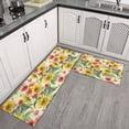 thumbnail image 2 of Colorful Flowers Kitchen Mats for Floor Set of 2 Pieces Kitchen Rugs and Coffee Mat Sunflower Cornflower Poppy Dish Drying Mats Kitchen Accessories, 2 of 6