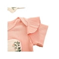 thumbnail image 5 of Kiapeise Baby Girl Summer Clothes Set, Short Sleeve Romper + Shorts + Headband, 5 of 9