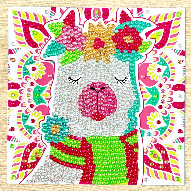 Apcufir Alpaca Diamond Painting Kits For Adults,Cute Animals Diamond Art Kits For Beginner Round Full Drills,Paint With Diamonds Gem Art Diamond Dots For Home Wall Decor 12X16 Inch &ndash