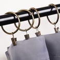 thumbnail image 6 of 20 Pack Curtain Clips Rings Strong Metal Drapery Shower Curtain Ring with Clips Rustproof 2.48" Interior Dia Bronze Tone, 6 of 7