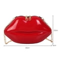 thumbnail image 2 of Bolsos cruzados de PVC para mujer, bolsos de mensajero con cadena, bolso de mano para fiesta de noche, 2 of 5