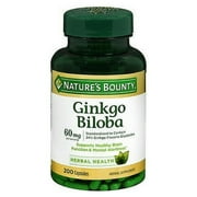 Nature's Bounty Ginkgo Biloba 60Mg Capsules 200 Ea, 6-Pack