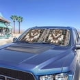 thumbnail image 2 of Renewold Windshield Sun Shade 2 Pieces Foldable Car Front Window Sunshade Universal Fit Most Cars SUV Truck Van, Southwestern American Tribal Tribal Wolf, 2 of 6