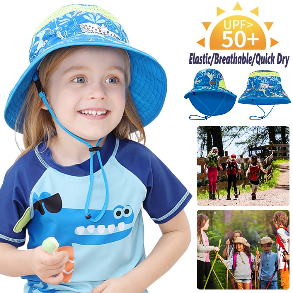 UV Protection Toddler Quick Dry Sun Hats Wide Brim Fisherman Hat Summer Beach Caps Kids Bucket Hats UPF 50 