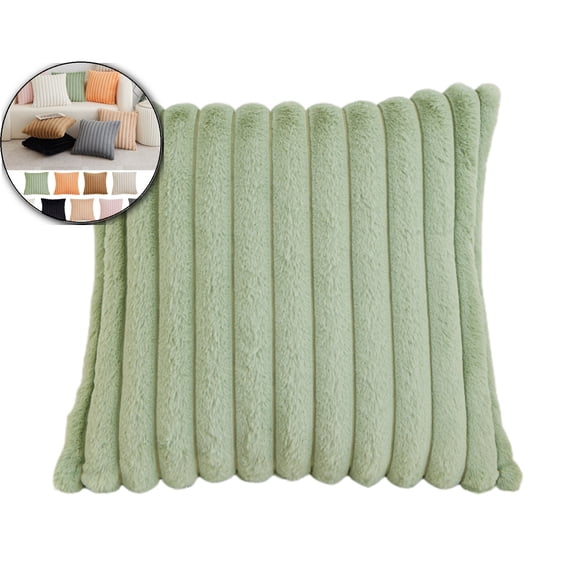 VQPeo Artificial Pillowcase, Decorative Sofa Case, Velvet Waist Case for Living Room Sofas & Bedroom Comfort Enhancement, 17.8"x17.8"