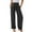 Black, variant on LADIGASU Girls Pants Casual Smocked High Waist Pant Loose Wide Leg Long Trousers 4-14 Years