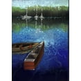 thumbnail image 2 of Ricci 14x18 Gold Ornate Wood Framed with Double Matting Museum Art Print Titled - Electric Blue II, 2 of 4