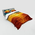 thumbnail image 3 of Ambesonne Exotic Bedding Set 3 Pcs, Sunset Seaside Clouds, Twin XL, Multicolor, 3 of 3