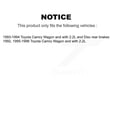 thumbnail image 2 of Transit Auto Front Rear Disc Brake Rotors and Semi-Metallic Pads Kit for Car Toyota Camry K8S-101049, 2 of 11