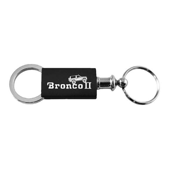 Ford Bronco II Climbing Anodized Aluminum Valet Key Fob (Black)