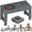 Gray, variant on X XBEN Elevated Dog Bowls, 5 Heights Adjustable 9|11|12|14in Dog Raised Bowl Stand with Slow Feeder and Water Bowls, Pet Dish Holder to Protect Dogs Joints for Medium Large Dog