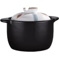 thumbnail image 1 of CHPINDAM Casserole en Céramique de 4,6 Pintes, avec Couvercle, Casserole en Céramique, Marmite Ronde Résistante à la Chaleur pour Cuire bibimbap, Soupe, Riz, Ragoût, Casserole (Blanc 4,6 Pintes), 1 of 7
