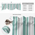 thumbnail image 6 of Aqua Grey Stripe Tie Up Valance Curtains for Windows, Kitchen Curtains Window Treatments, Farmhouse Minimalist Striped Short Window Shades Valances for Bedroom Bathroom Cafe 42"x12", 6 of 8