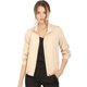 thumbnail image 1 of Allegra K Chaqueta Cremallera Completa Bolsillos Cuello Alto Peso Ligero Para Mujer Beige XL, 1 of 6