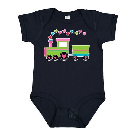 

Inktastic Valentine Heart Train Gift Baby Boy or Baby Girl Bodysuit