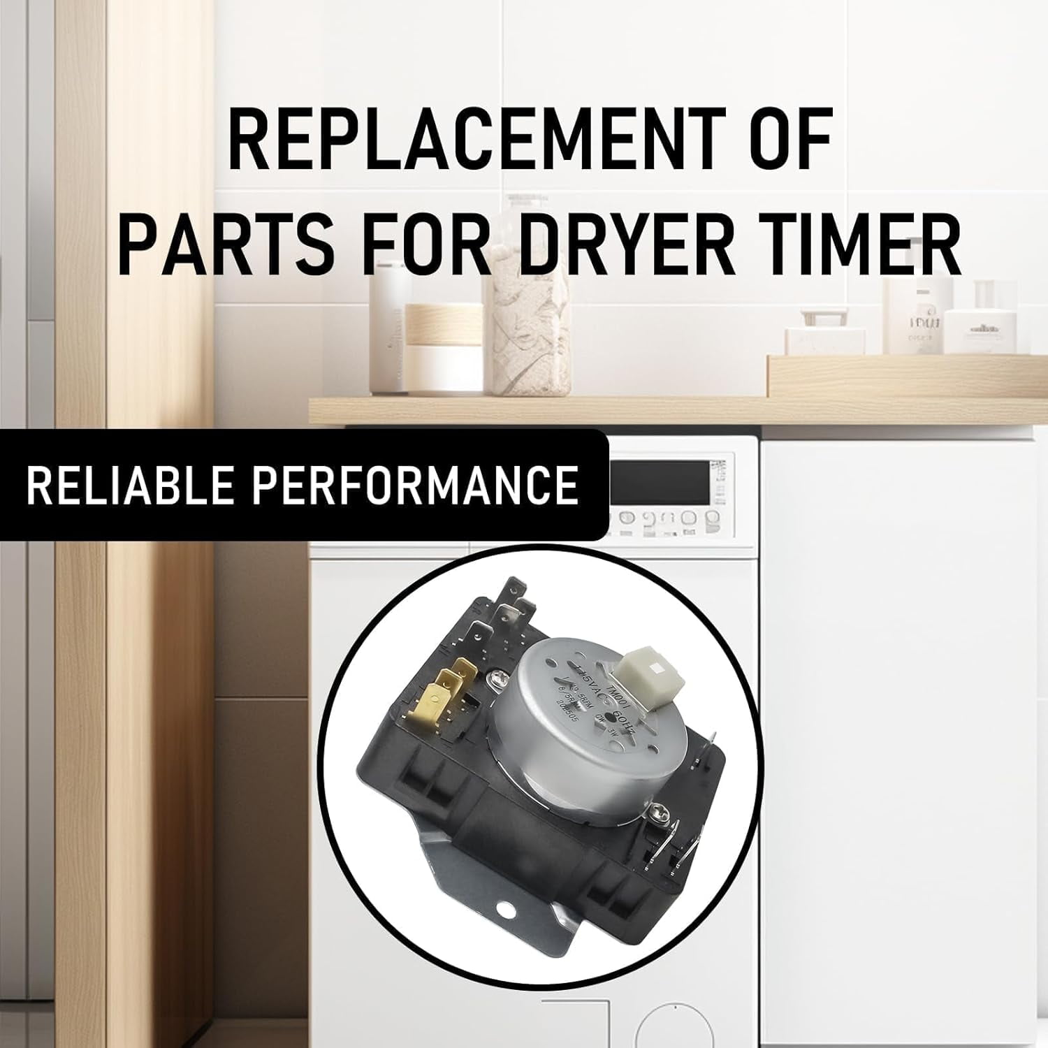 WPW10185992 W10185992 Dryer Timer Replacement 115V 60HZ Compatible With Whirlpool Maytag Kenmore Crosley Dryer Timer Replaces MEDC465HW0 WED5000DW2 WGD5000DW3 MGDC465HW0 WGD4850BW2 418-095-20-B5