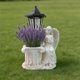 thumbnail image 4 of Garden Statue With Solar LED And Flower Pot 2 Color Resin Solar Light Outdoor Decor Praying Figurine With Planter For Patio Cemetery, 4 of 8