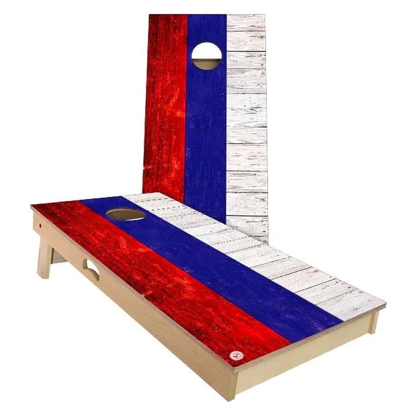 Skip's Garage | Russia Flag Cornhole Board Set | Includes Boards & Bags | Choose Your Size & Accessories