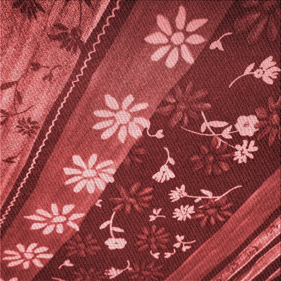 Ahgly Company Indoor Square Patterned Cranberry Red Area Rugs, 4' Square