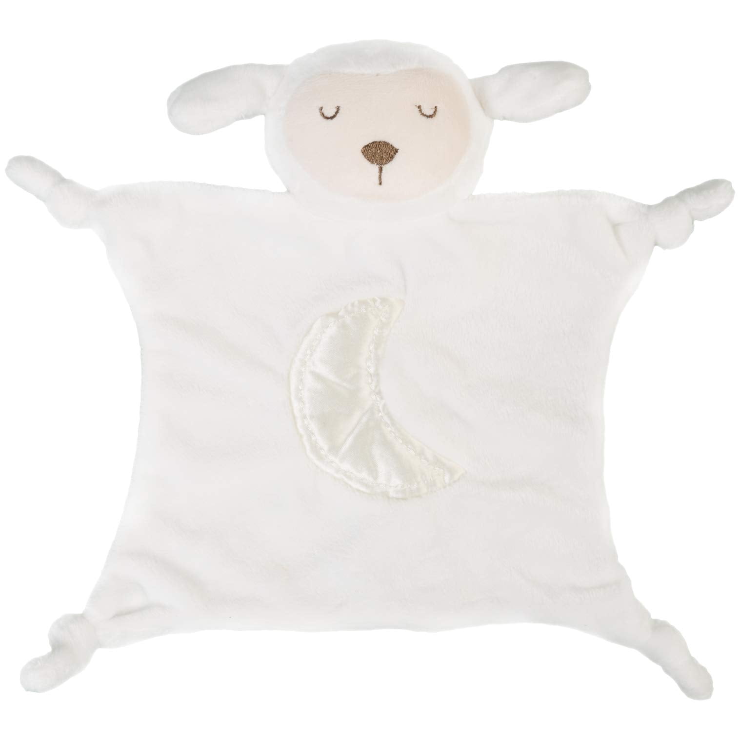 C.R. Gibson Snuggle Buddy Ivory Lamb 11 Inch Baby Blanket