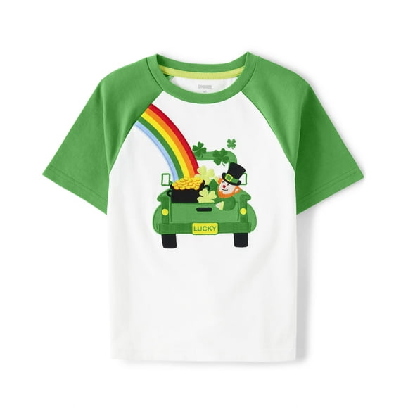 Camiseta Gymboree Little Leprechaun bordada para niños de 7 años