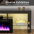 thumbnail image 2 of "GETYES Modern 70"" TV Stand with 36"" Electric Fireplace, Built-In Heater and Storage, Black", 2 of 8