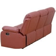 thumbnail image 4 of AUKFA 3 Seats Recliner Sofa Chair, Home Theater Sofa with Flipped Backrest and Cupholder, Red, 4 of 14