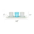 thumbnail image 4 of Elegant Designs 14" Winter Wonderland Candle Holder Set, Blue Frost, 4 of 7