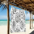 thumbnail image 2 of Ryvnso Mandala Indian Flowers Ethnic Oversized Beach Towel Microfiber Bath Blankets Swimming Fitness 37" x 74", 2 of 5