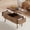 Walnut, variant on Lift Top Coffee Table with Storage Drawers & Hidden Compartment, Walnut Wood Fluted Coffee Table, Multi-Function Rising Center Table for Living Room, Small Space, Home Office